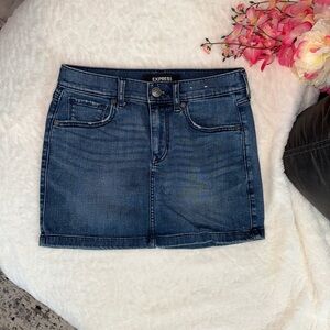 Express Blue Mini Skirt for a Night Out
